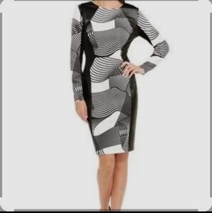 Cato Black and White Patterned Dress